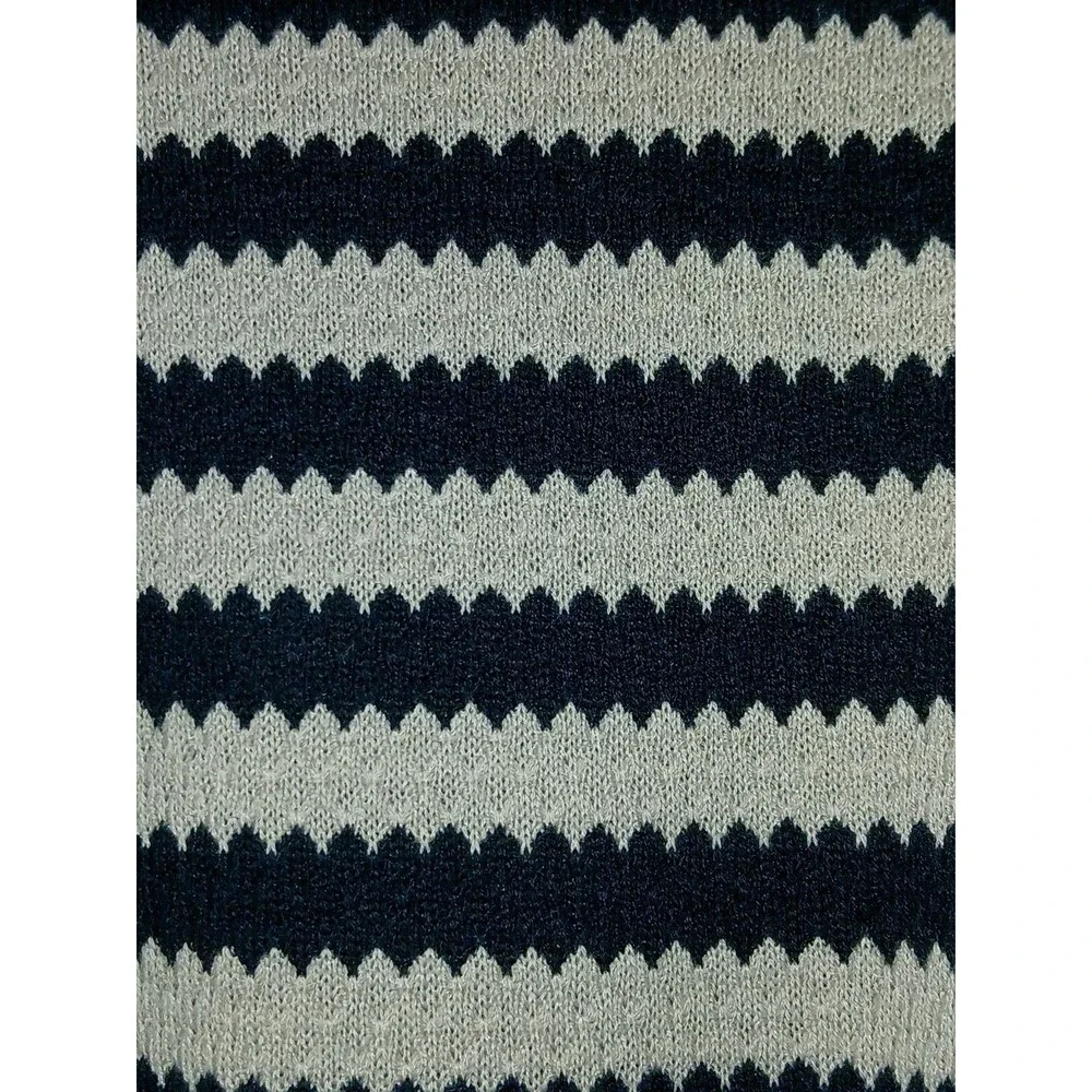 Sanctuary Breton Stripe Sweater L Black Cream Bell Sleeve Parisian Style